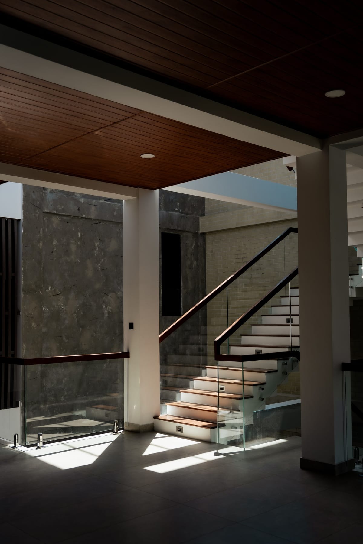The hotel’s staircase and its play of light